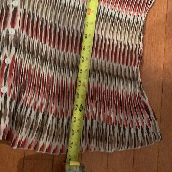 Lane Bryant Boho Accordion Pleat Collared V-Neck Button Down Shirt Size 18 - Picture 11 of 11